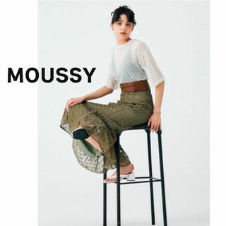 マウジー(moussy)のMOUSSY マウジー　カットソー 半袖 クルーネック シアー 白 ホワイト(Tシャツ(半袖/袖なし))