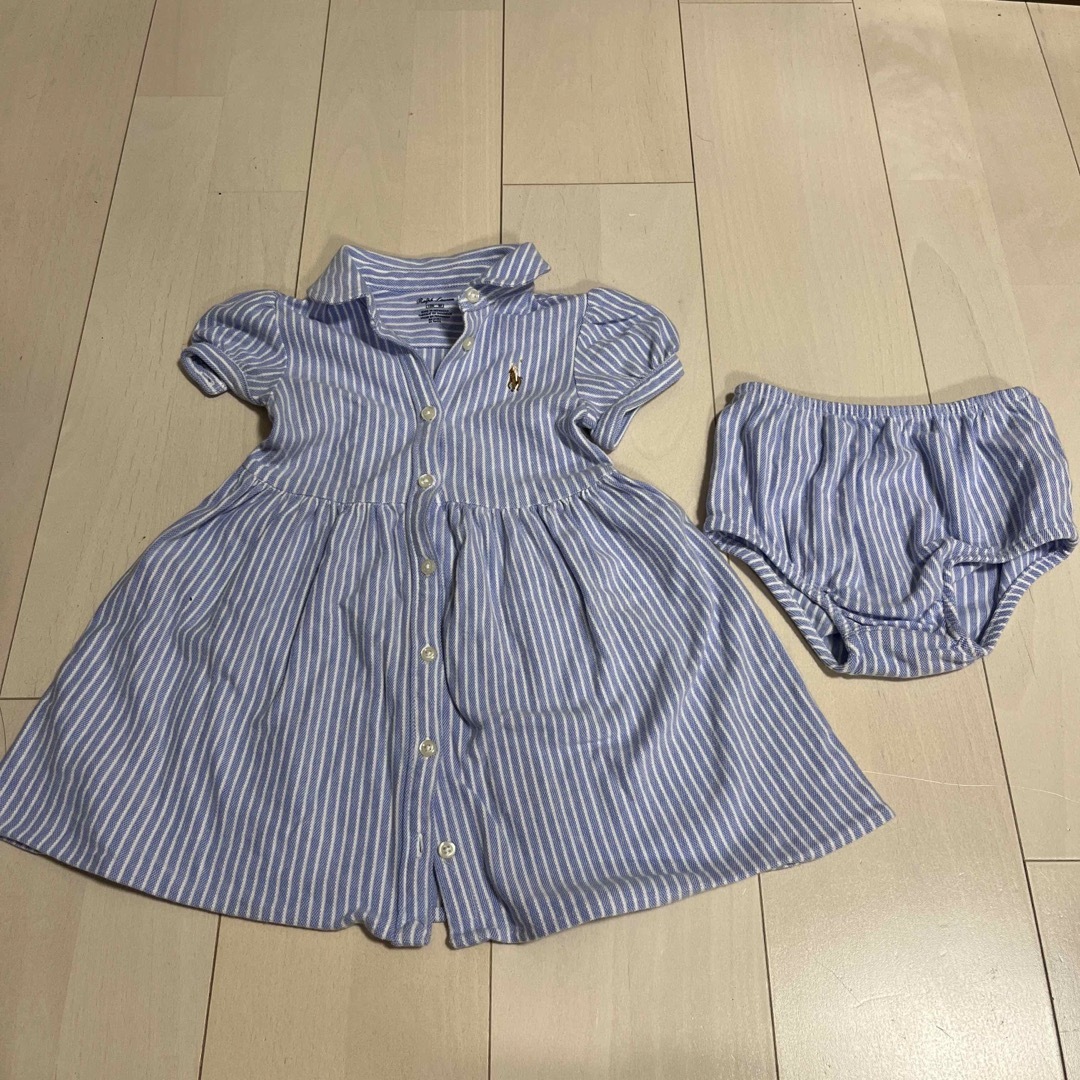 POLO RALPH LAUREN(ポロラルフローレン)のラルフローレン　ワンピースセット80cm(12M) キッズ/ベビー/マタニティのベビー服(~85cm)(ワンピース)の商品写真