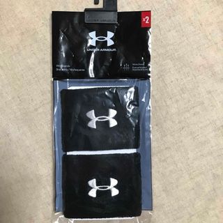 リストバンド　UNDER ARMOUR アンダーアーマー　ブラック(トレーニング用品)