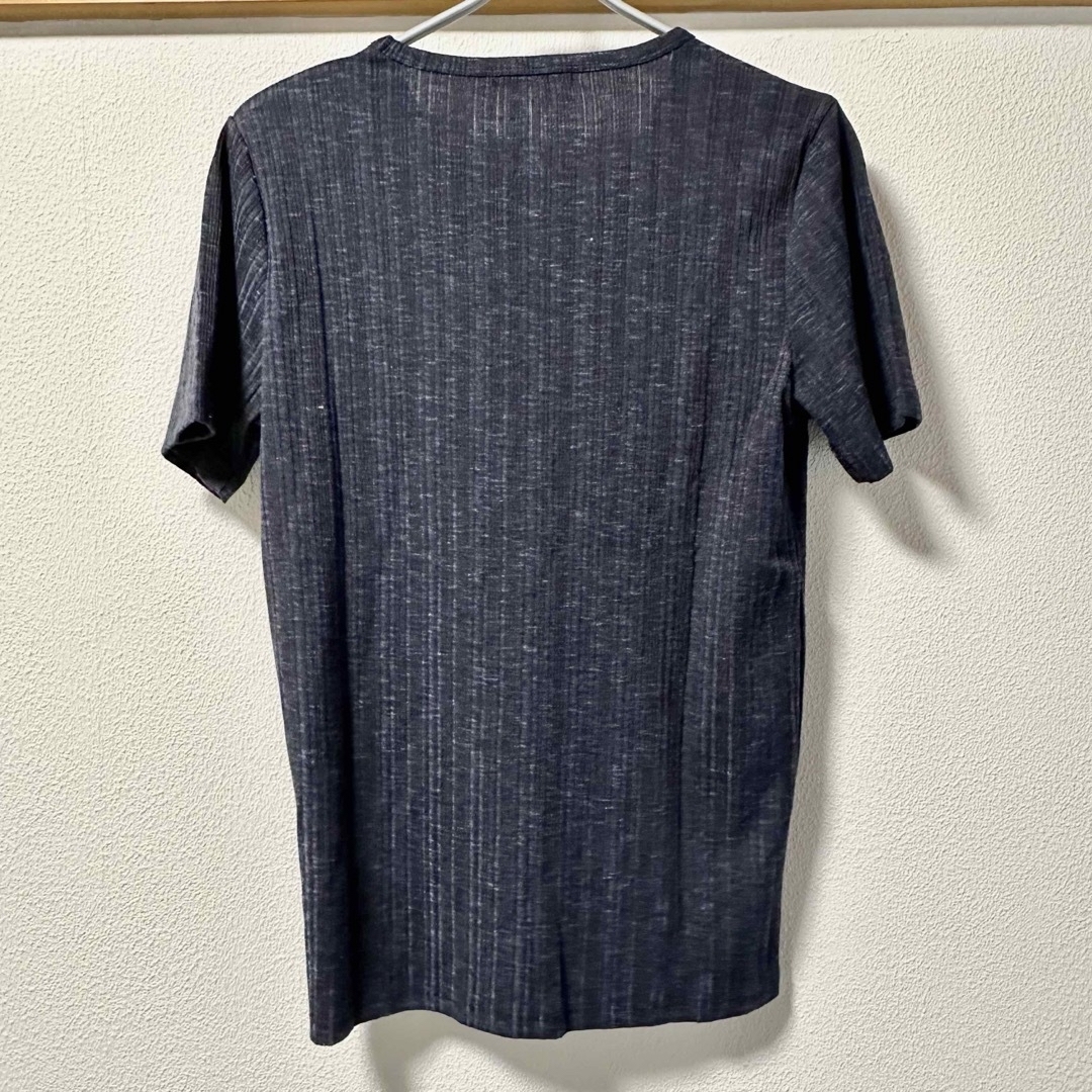 メンズ Tシャツ 3枚セット テレコ柄 ストライプ 模様 LLサイズ Vネック メンズのトップス(Tシャツ/カットソー(半袖/袖なし))の商品写真