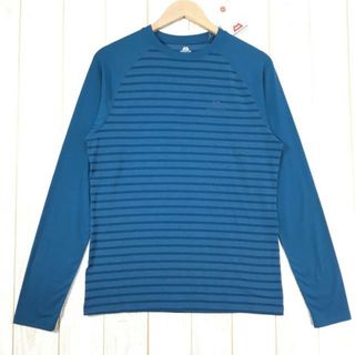 MENs S マウンテンイクイップメント レッドライン ロングスリーブ Tシャツ Redline Long Sleeve T-Shirt ドライリリース速乾 ポリジン永続防臭 MOUNTAIN EQUIPMENT 413714 Majorika Blue ブルー系(その他)