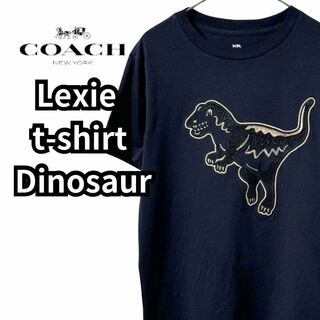 コーチ　レキシー　Tシャツ　恐竜　刺繍　S カットソー　ブラック