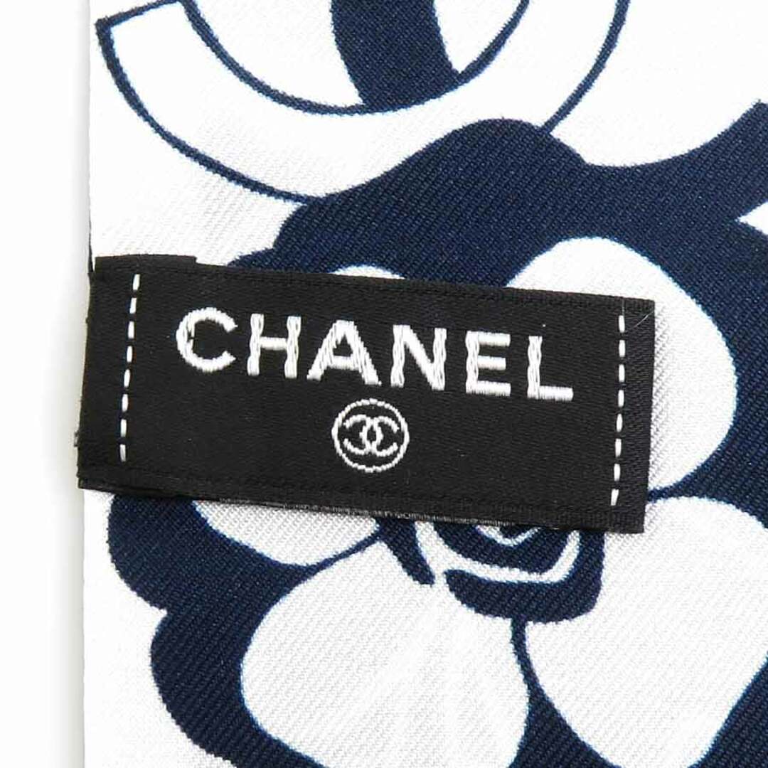 CHANEL - シャネル CHANEL スカーフ シルク ネイビー×ホワイト