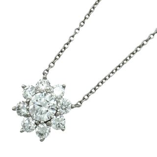 ハリーウィンストン(HARRY WINSTON)の　ハリーウィンストン HARRY WINSTON サンフラワー ダイヤネックレス ミニ PEDPNA003SF Pt950 ダイヤモンド ジュエリー(ネックレス)