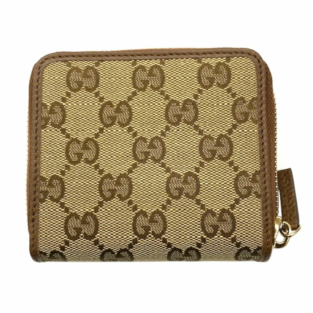 Gucci(グッチ)のGUCCI グッチ 二つ折り財布 ＧＧキャンバス ブラウン ３４６０５６ アウトレット レディースのファッション小物(財布)の商品写真