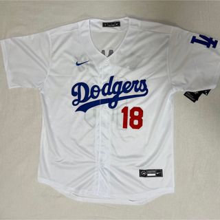 ナイキ(NIKE)の山本 由伸 ドジャース ユニフォーム 野球 MLB Dodgers ホワイト (応援グッズ)