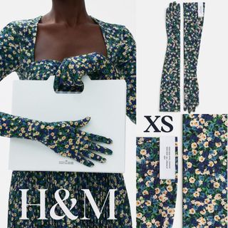 H&M - rokh H&M フローラルプリント ロンググローブ　XS