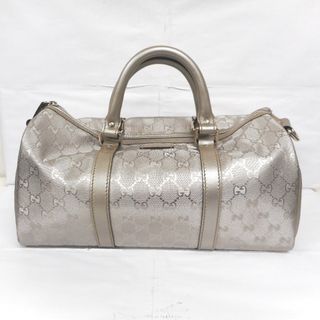 グッチ(Gucci)のグッチ 2Wayハンドバッグ ミニボストンバッグ GGインプリメ 203696 シルバー系 美品 ID26131 中古(ハンドバッグ)