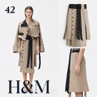 rokh H&M  ベルテッド ツイルスカート　42