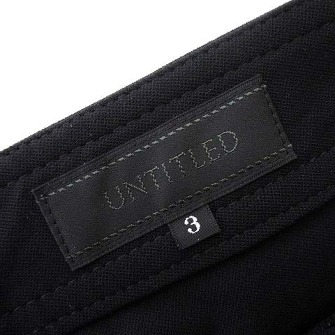 UNTITLED(アンタイトル)のアンタイトル パンツ スキニー アンクルパンツ センターシーム L 3 黒 レディースのパンツ(その他)の商品写真