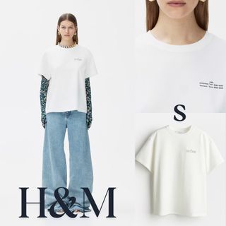 エイチアンドエム(H&M)のrokh H&M  オーバーサイズ プリントTシャツ　S(Tシャツ(半袖/袖なし))