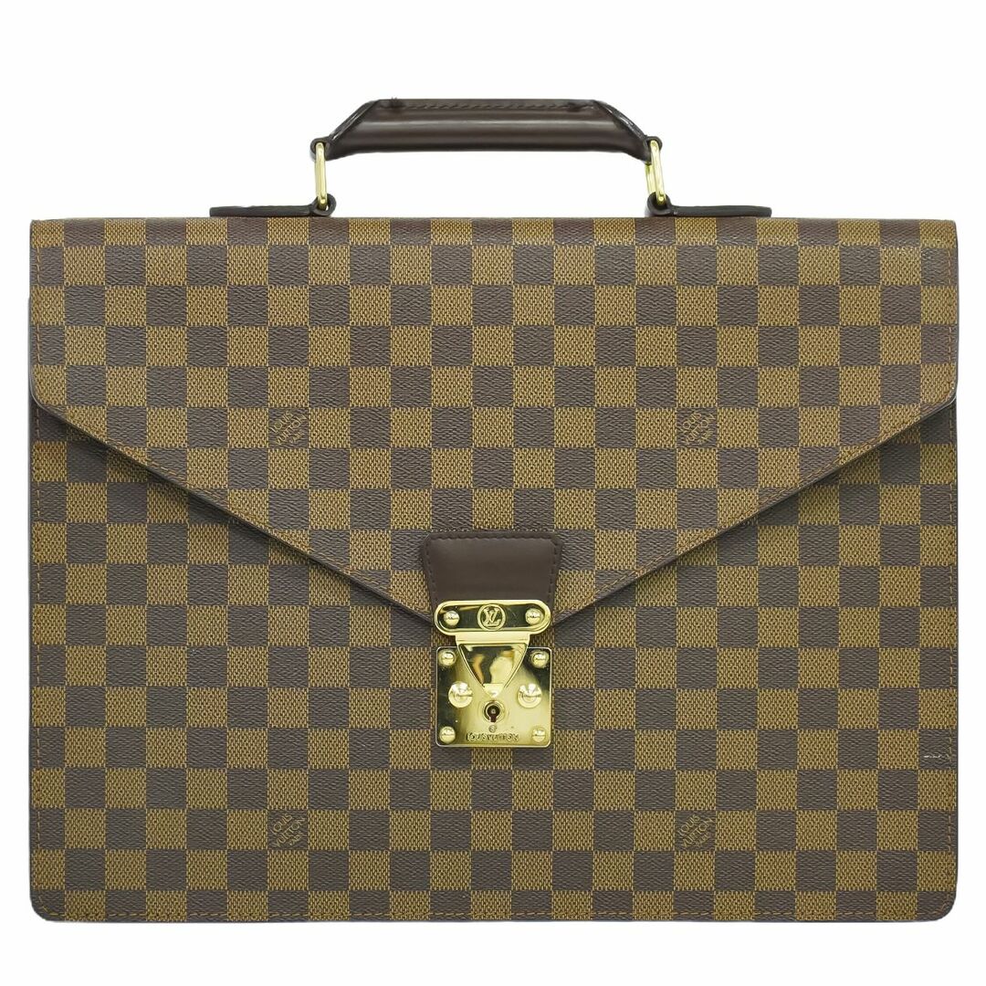 LOUIS VUITTON(ルイヴィトン)の本物 ルイヴィトン LOUIS VUITTON LV セルヴィット アンバサダー SPO ダミエ エベヌ ブリーフケース ハンドバッグ ブラウン 027574M ビトン バッグ 中古 メンズのバッグ(ビジネスバッグ)の商品写真