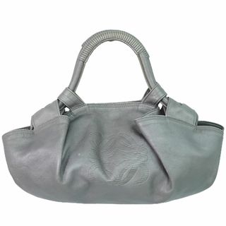 ロエベ(LOEWE)の本物 ロエベ LOEWE ナッパアイレ アナグラム ハンドバッグ トートバッグ レザー グレー Nappa Aire バッグ 中古(ハンドバッグ)