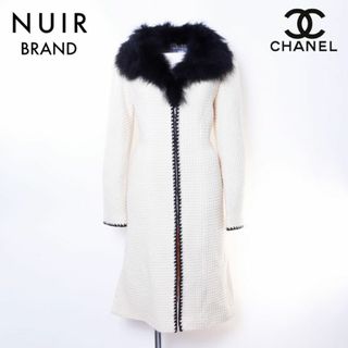 シャネル CHANEL ツイード ファー コート ウール