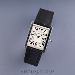 カルティエ(Cartier)のCARTIER カルティエ TANK SOLO LM タンクソロ LM クォーツ W5200014/3169 SS 革 純正Dバックル シルバー文字盤(腕時計(アナログ))