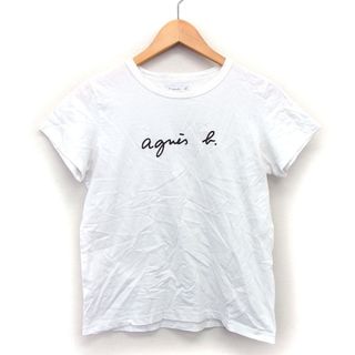 アニエスベー(agnes b.)のアニエスベー agnes b. Tシャツ カットソー ロゴ プリント 切替リブ(Tシャツ(半袖/袖なし))