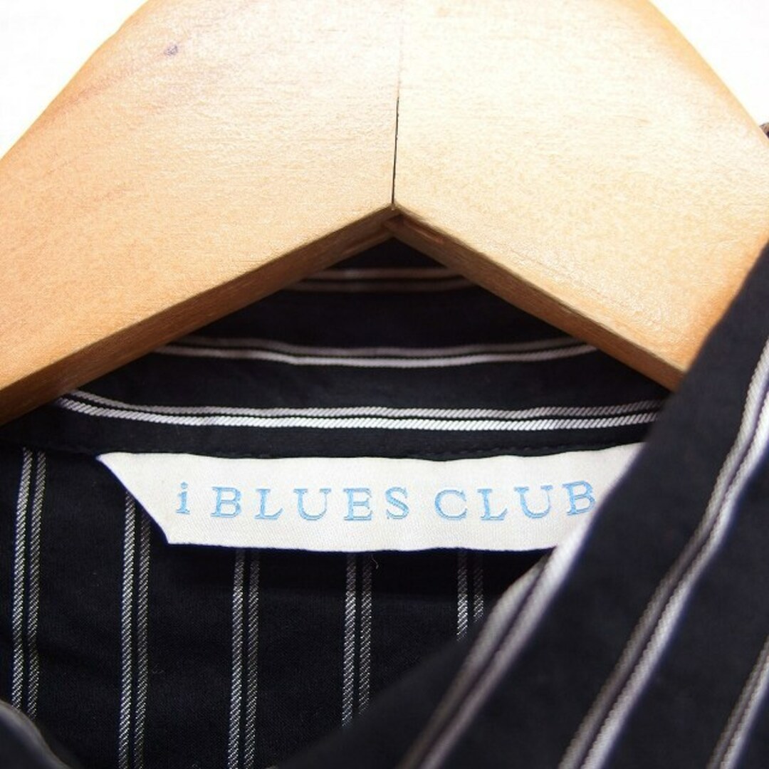 イブルース i Blues CLUB ストライプシャツ ブラウス 長袖 コットン レディースのトップス(シャツ/ブラウス(長袖/七分))の商品写真