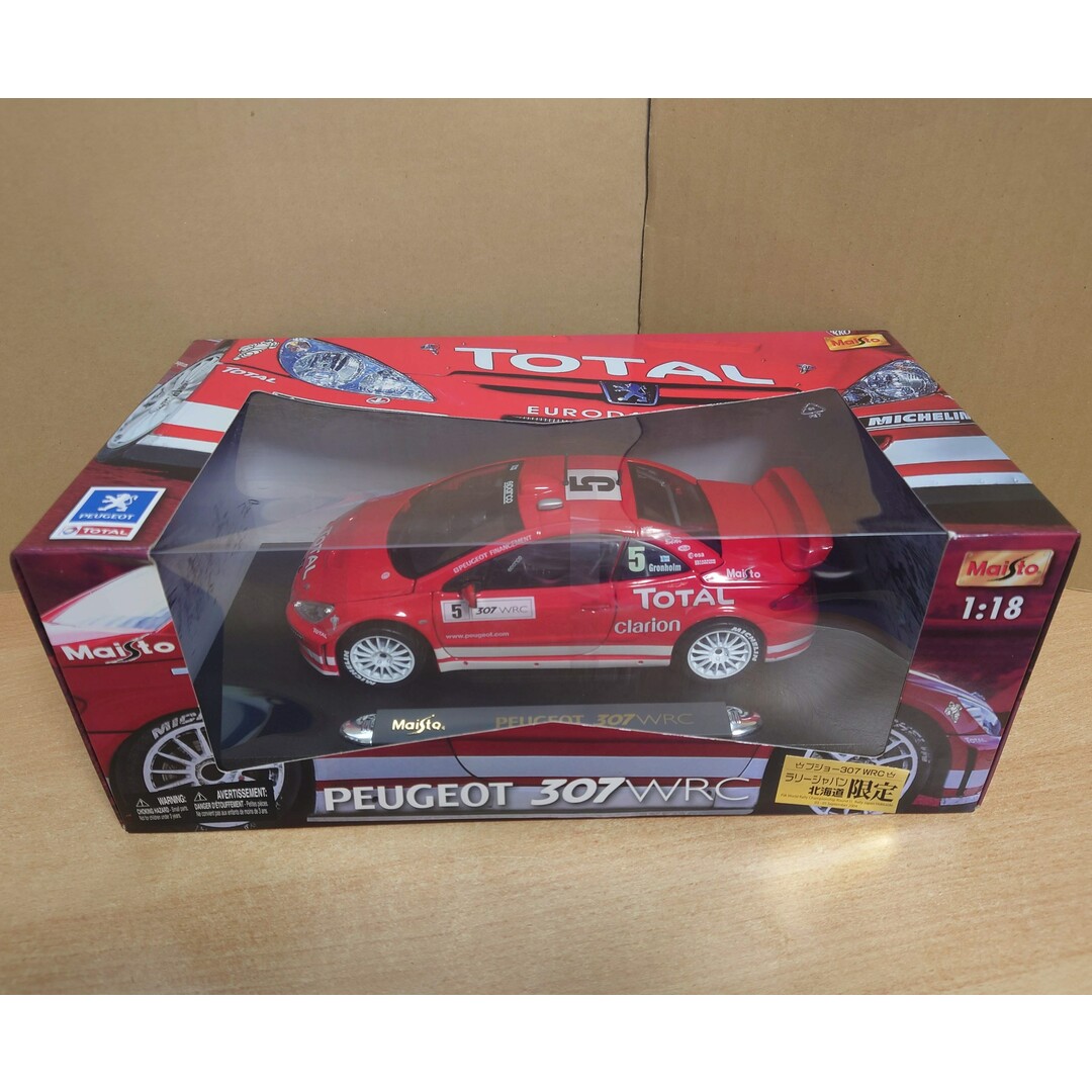 1/18 プジョー307 WRC TOTAL #5 ラリー北海道 PEUGEOT エンタメ/ホビーのおもちゃ/ぬいぐるみ(ミニカー)の商品写真