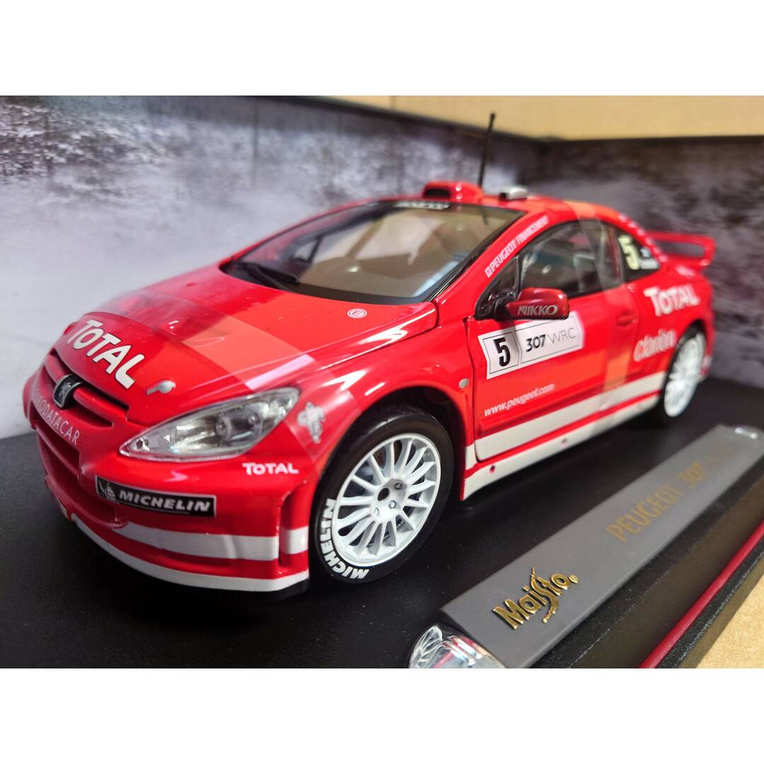 1/18 プジョー307 WRC TOTAL #5 ラリー北海道 PEUGEOT エンタメ/ホビーのおもちゃ/ぬいぐるみ(ミニカー)の商品写真