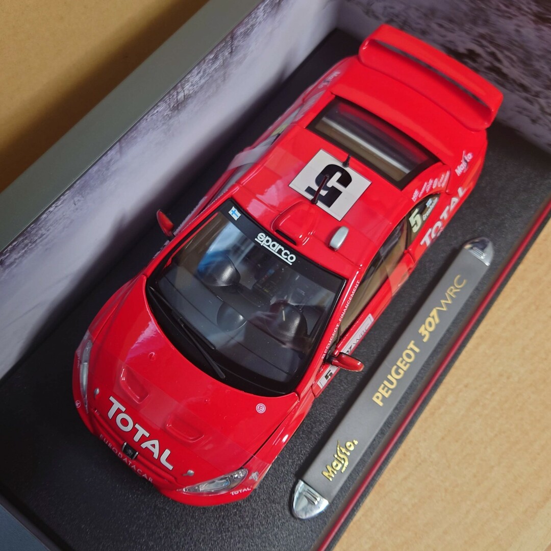 1/18 プジョー307 WRC TOTAL #5 ラリー北海道 PEUGEOT エンタメ/ホビーのおもちゃ/ぬいぐるみ(ミニカー)の商品写真