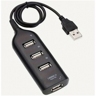 【新品】USBハブ 4ポートUSB ケーブル付き  ブラック(PC周辺機器)