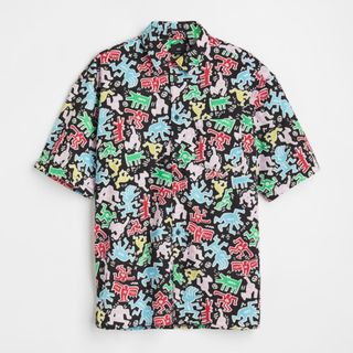 エイチアンドエム(H&M)のH&M Keithharing キースヘリング キース 総柄 シャツ S(シャツ)