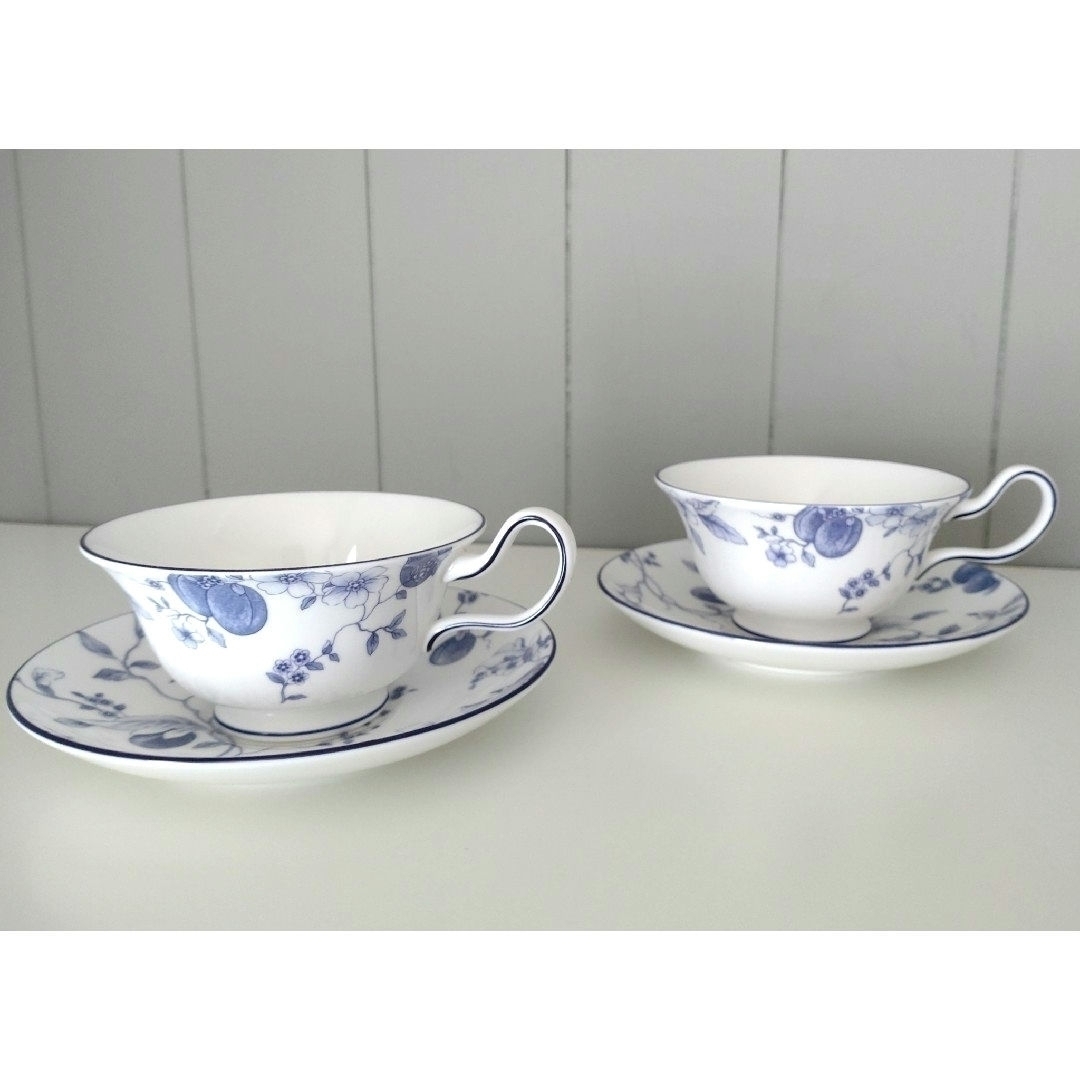 WEDGWOOD(ウェッジウッド)のWEDGWOOD／ウェッジウッド ブループラム カップアンドソーサー 2客セット インテリア/住まい/日用品のキッチン/食器(グラス/カップ)の商品写真