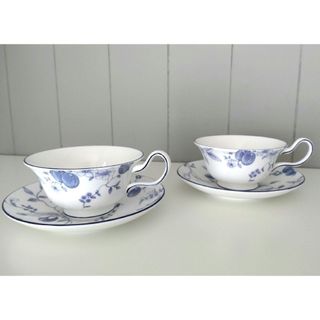 ウェッジウッド(WEDGWOOD)のWEDGWOOD／ウェッジウッド ブループラム カップアンドソーサー 2客セット(グラス/カップ)