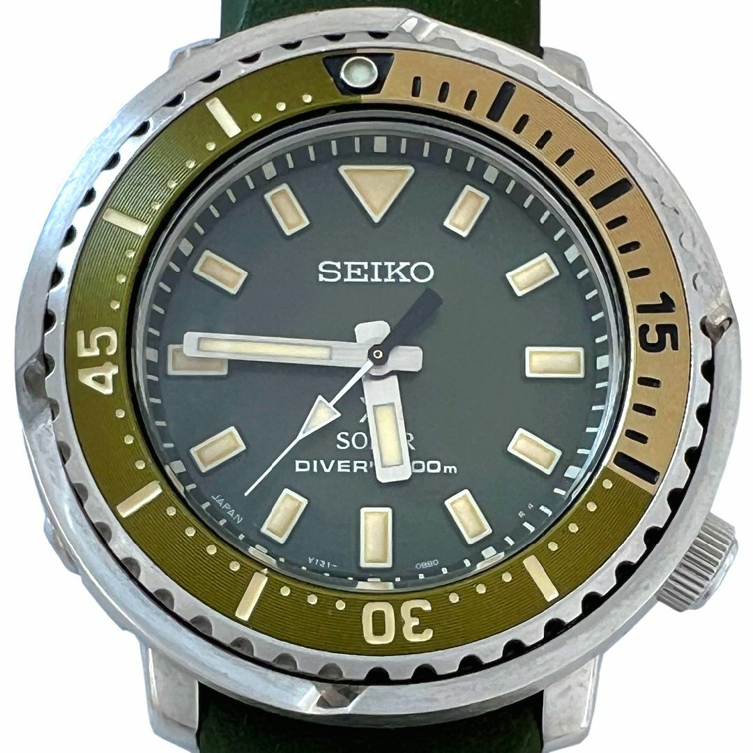 SEIKO(セイコー)のセイコー　時計　ダイバー　カーキ　メンズ　プロスペックス　ソーラー　レア　希少 メンズの時計(腕時計(アナログ))の商品写真