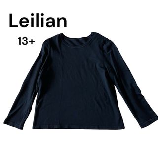 レリアン(leilian)のLeilian★レリアン長袖クルーネック ウール カットソー ブラック 13(カットソー(長袖/七分))