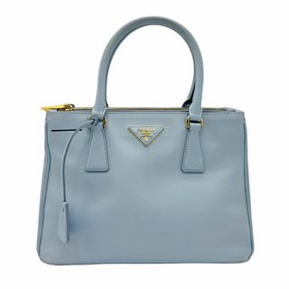 プラダ(PRADA)のプラダ PRADA ハンドバッグ ショルダーバッグ レザー ライトブルー ゴールド レディース 送料無料【中古】 z0542(ハンドバッグ)