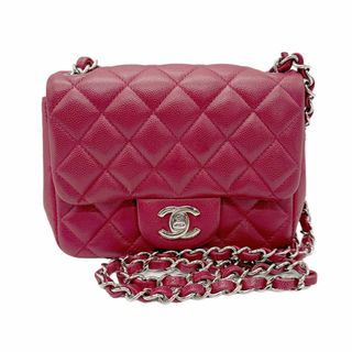 シャネル(CHANEL)のシャネル CHANEL ショルダーバッグ マトラッセ キャビアスキンレザー レッド シルバー レディース 送料無料【中古】 z0551(ショルダーバッグ)