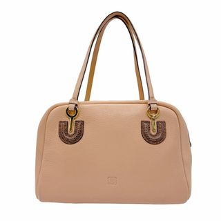 ロエベ(LOEWE)のロエベ LOEWE ハンドバッグ レザー ペールオレンジ レディース 送料無料【中古】 z0564(ハンドバッグ)