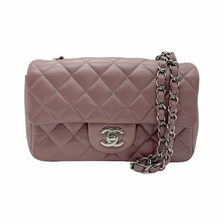 シャネル(CHANEL)のシャネル CHANEL ショルダーバッグ マトラッセ ラムスキン メタリックパープルピンク シルバー レディース 送料無料【中古】 z0566(ショルダーバッグ)