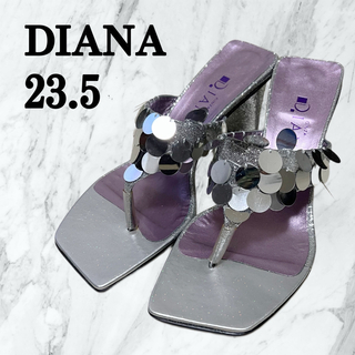 DIANA - 【美品】DIANA ダイアナ　サンダル　ハイヒール　シルバー　ラメ　ゴージャス