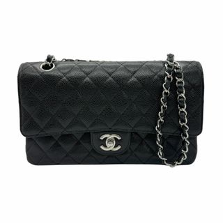 シャネル(CHANEL)のシャネル CHANEL ショルダーバッグ マトラッセ キャビアスキンレザー ブラック シルバー レディース 送料無料【中古】 z0568(ショルダーバッグ)