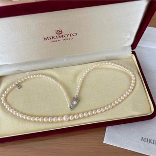 ミキモト(MIKIMOTO)のミキモト　ベビーパール　ネックレス　Mチャーム　45㎝(ネックレス)