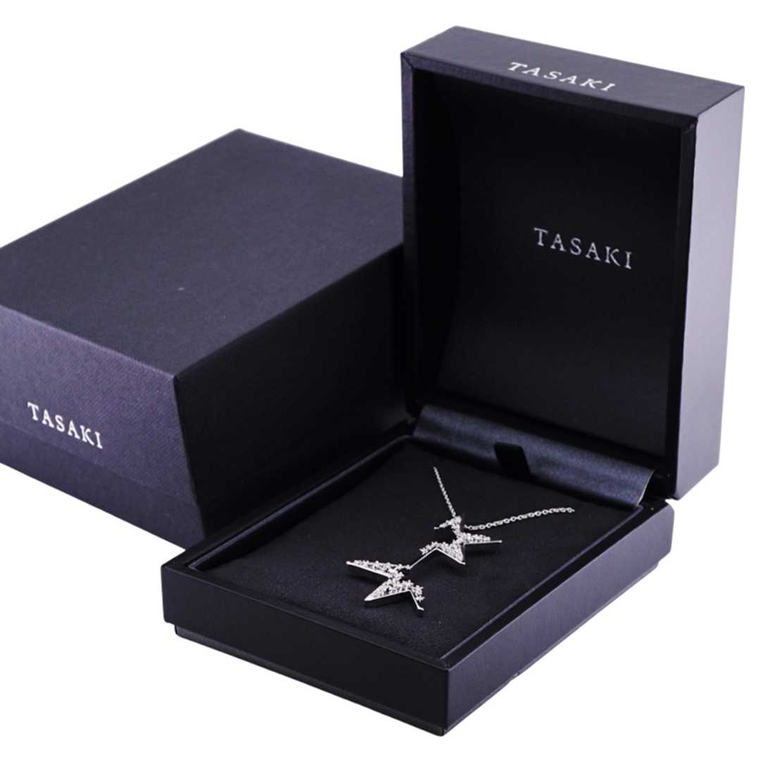 TASAKI(タサキ)のタサキ TASAKI アブストラクト スター 星モチーフ ネックレス ペンダント チョーカー ダイヤネックレス　ホワイトゴールド レディースのアクセサリー(ネックレス)の商品写真