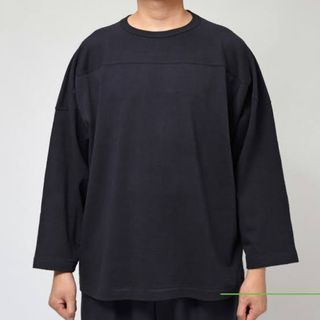 コモリ(COMOLI)のCOMOLI フットボールT サイズ1  ブラック(Tシャツ/カットソー(半袖/袖なし))