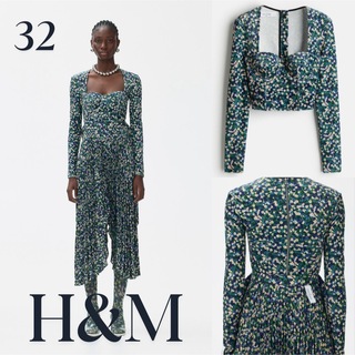 エイチアンドエム(H&M)のH&M Rokh  コルセットスタイル ベロアトップス　32(Tシャツ(長袖/七分))