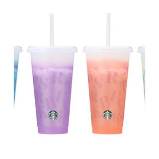 スターバックス(Starbucks)のミステリーカラーチェンジングリユーザブルコールドカップ710ml(タンブラー)