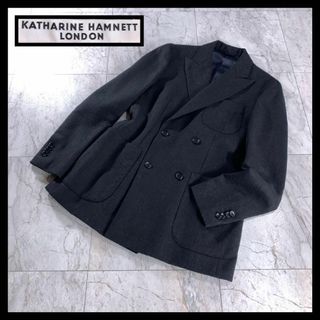 KATHARINE HAMNETT - キャサリンハムネット アンコン カジュアル ダブル テーラードジャケット 本切羽