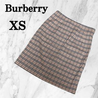 バーバリー(BURBERRY)の【美品】Burberry チェック柄スカート　台形スカート　ノバチェック　小さめ(ひざ丈スカート)