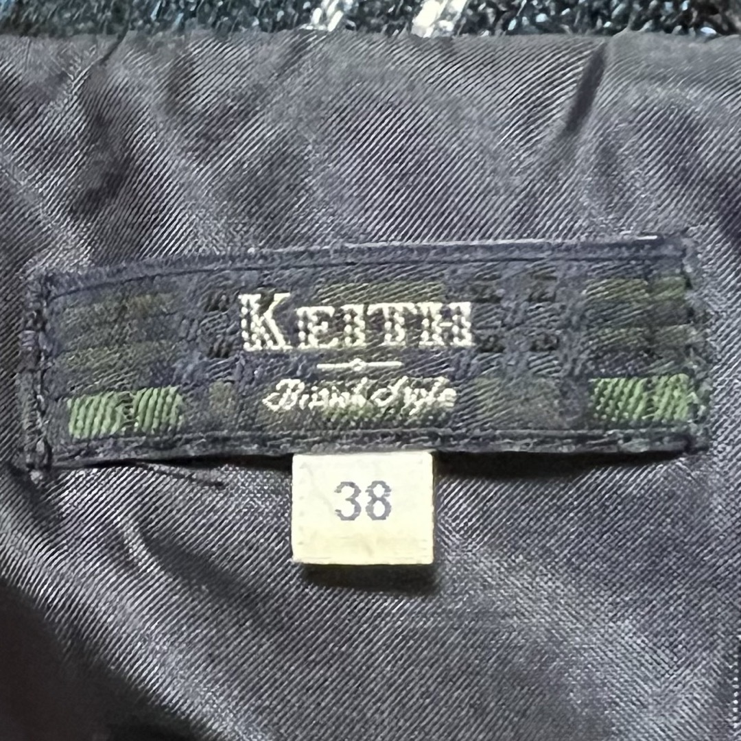 KEITH(キース)の【美品】KEITHキース　ノースリーブワンピース　チェック柄　ツイード　ドレス レディースのワンピース(ひざ丈ワンピース)の商品写真