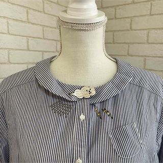 franche lippee - フランシュリッペ FL5 ストライプシャツ ワンピース 羽織 大きいサイズ