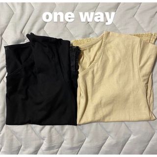 ワンウェイ(one*way)の【5/5処分】one way  透かし柄 半袖カットソー  2点(Tシャツ(半袖/袖なし))