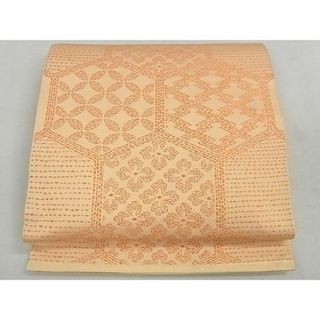 平和屋川間店■六通柄　本袋帯　亀甲吉祥花文　刺し子　紫洸苑　逸品　DAAA0449ea(帯)