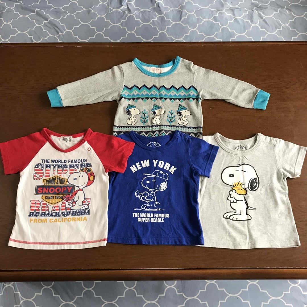 PEANUTS(ピーナッツ)のスヌーピー 90cmトップス 4点セット キッズ/ベビー/マタニティのキッズ服男の子用(90cm~)(Tシャツ/カットソー)の商品写真