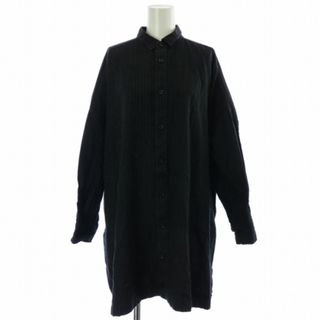 パドカレ(pas de calais)のパドカレ チュニック シャツ ドロップショルダー ストライプ 36 M 黒(チュニック)