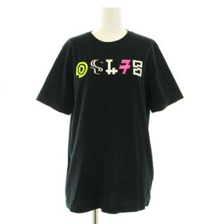 ディーゼル(DIESEL)のディーゼル Tシャツ カットソー 半袖 クルーネック ロゴ プリント XS 黒(Tシャツ(半袖/袖なし))